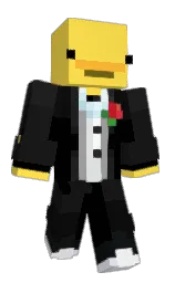 mustard and black Minecraft skin — Classic model