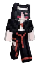 ebony and woodsmoke Minecraft skin — Slim model — first worn by Hinawasta