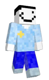 white and black Minecraft skin — Classic model