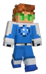 Grinnny's Minecraft skin wearing the Aurora cape