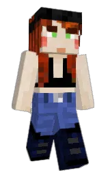 stark white and black Minecraft skin — Slim model — first worn by SofiaRuhh
