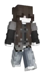 taupe and white Minecraft skin — Slim model