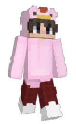 pink lace and cotton candy Minecraft skin — Slim model