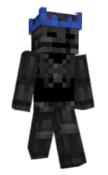 Tramponia's Minecraft skin wearing the Purple Heart cape