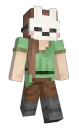 Symbieont's Minecraft skin wearing the Builder cape
