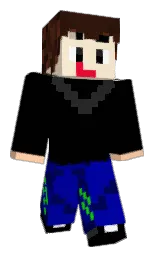black and dark blue Minecraft skin — Classic model