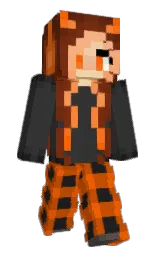 mine shaft and burnt orange Minecraft skin — Slim model — first worn by derkleinefalk