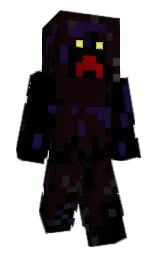 black and asphalt Minecraft skin — Slim model