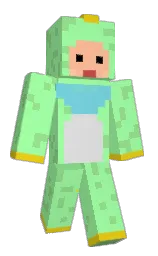 mint green and granny smith apple Minecraft skin — Classic model