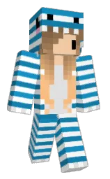white and eastern blue Minecraft skin — Slim model — first worn by mvple1