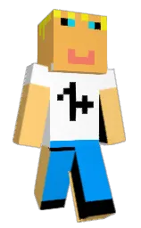 white and goldenrod Minecraft skin — Classic model