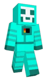cyan / aqua and genoa Minecraft skin — Classic model