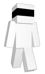 white and black Minecraft skin — Classic model