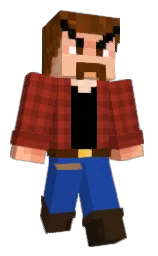 old brick and fun blue Minecraft skin — Classic model
