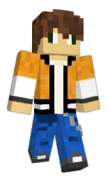 buff and white Minecraft skin — Classic model