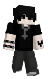 tuatara and black Minecraft skin — Classic model