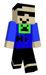 black and blue ribbon Minecraft skin — Classic model — first worn by arnoldiiik