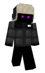 black and cod gray Minecraft skin — Slim model
