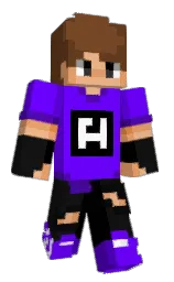 electric violet and pickled bean Minecraft skin — Slim model