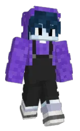 plscallmemoon's Minecraft skin wearing the Purple Heart cape