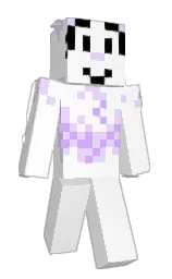 white and blue chalk Minecraft skin — Classic model — first worn by biolumina