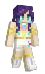 albescent white and black white Minecraft skin — Slim model