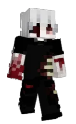 black and cod gray Minecraft skin — Slim model — first worn by Mophabac