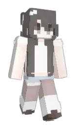 white and dove gray Minecraft skin — Slim model — first worn by Cookiegirl6633