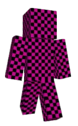 black and red violet Minecraft skin — Classic model