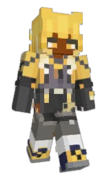 energy yellow and flint Minecraft skin — Slim model