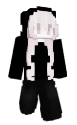 black and cod gray Minecraft skin — Slim model