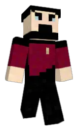 1000D's Minecraft skin wearing the Migrator cape