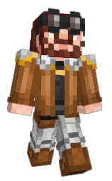 walnut and russet Minecraft skin — Classic model — first worn by SubarashiiAdam