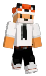 soft peach and black Minecraft skin — Classic model — first worn by Kg12TG