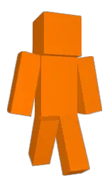 flush orange and black Minecraft skin — Classic model