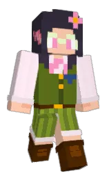 blackcurrant and tutu Minecraft skin — Slim model — first worn by PhariTheBirb