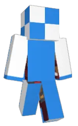 picton blue and white Minecraft skin — Classic model — first worn by 95hitman