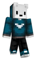BloodDrain's Minecraft skin wearing the Twisted cape