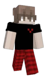 black and wafer Minecraft skin — Classic model — first worn by SenguMC