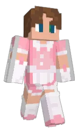 amour and carnation pink Minecraft skin — Classic model — first worn by DictatorMonkey