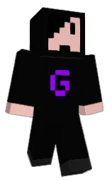 black and cod gray Minecraft skin — Slim model — first worn by geo201199