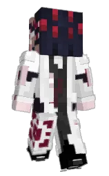 white and bastille Minecraft skin — Slim model