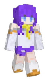 Yv_0w0's Minecraft skin wearing the Purple Heart cape