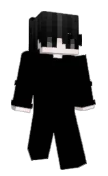 black and vista white Minecraft skin — Slim model