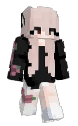black and cod gray Minecraft skin — Classic model — first worn by 0sanaiaka_0827