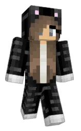 black and cod gray Minecraft skin — Classic model