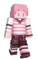 eggplant and white Minecraft skin — Slim model — first worn by Leesoa