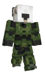 MHF_Goat's Minecraft skin wearing the Twisted cape