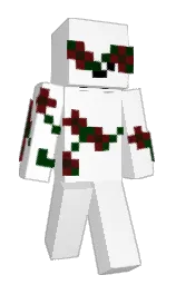 white and dark tan Minecraft skin — Classic model