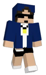 Poky70's Minecraft skin wearing the Migrator cape